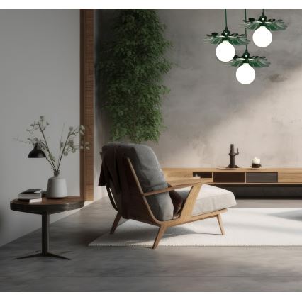 Bohemia-Design - Lestenec na vrvici 1xE27/60W/230V zelen