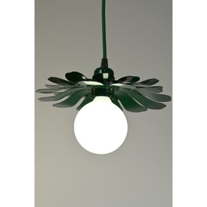 Bohemia-Design - Lestenec na vrvici 1xE27/60W/230V zelen