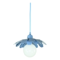 Bohemia-Design - Modri lestenec na kablu 1xE27/60W/230V