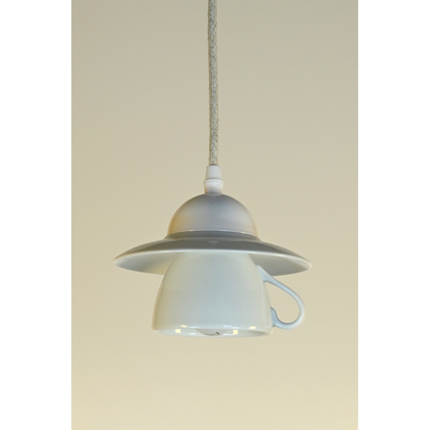 Bohemia-Design - Porcelanast lestenec na vrvici 1xE27/60W/230V