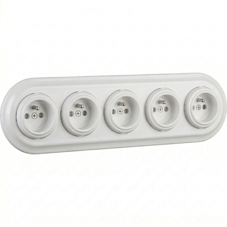 Bohemia-Design - porcelanast retro okvir za pet fotografij, bel