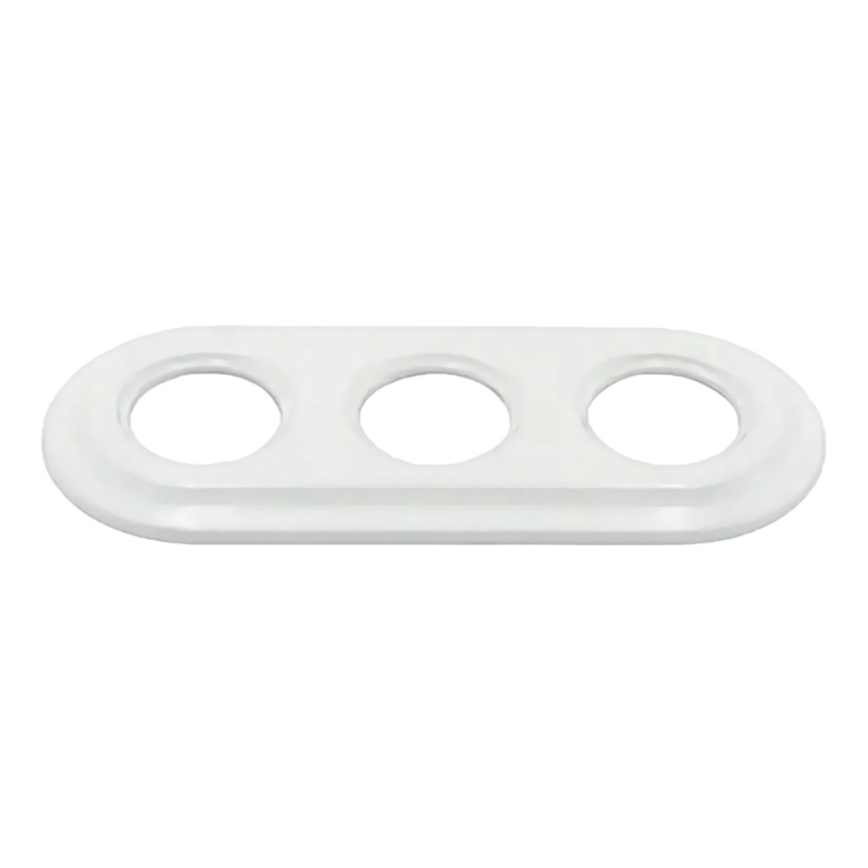 Bohemia-Design - Porcelanast retro trojni okvir bel