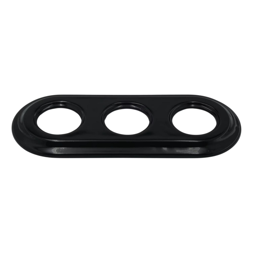 Bohemia-Design - Porcelanast retro trojni okvir, črn