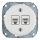Bohemia-Design -Porcelanasta retro Ethernet vtičnica brez okvirja 2x CAT.5E bela