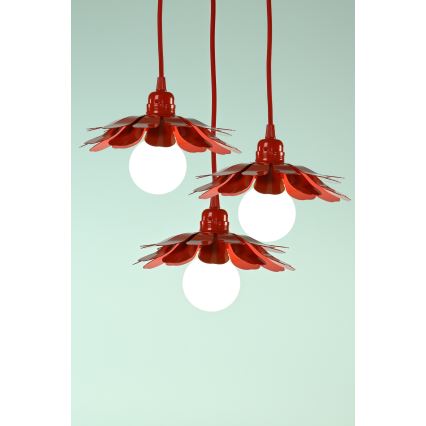 Bohemia-Design - Viseča svetilka na kablu 1xE27/60W/230V rdeča
