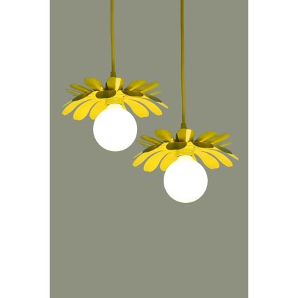 Bohemia-Design - Viseča svetilka na kablu 1xE27/60W/230V rumena