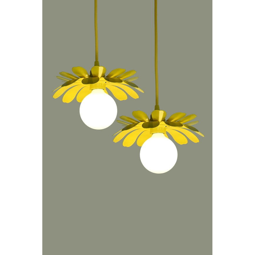 Bohemia-Design - Viseča svetilka na kablu 1xE27/60W/230V rumena