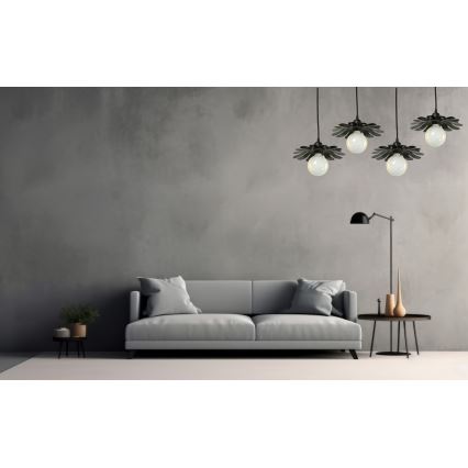 Bohemia-Design - Visilna svetilka s kablom 1xE27/60W/230V črna