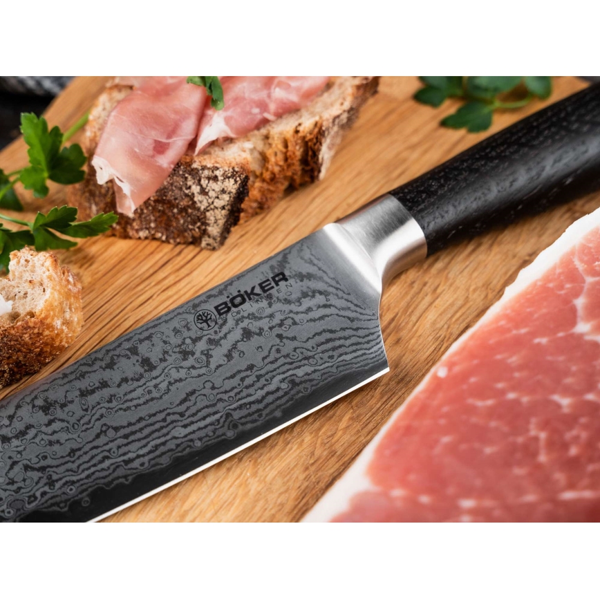 Böker - Damaskovski kuharski nož DAMAST 19,8 cm hrast