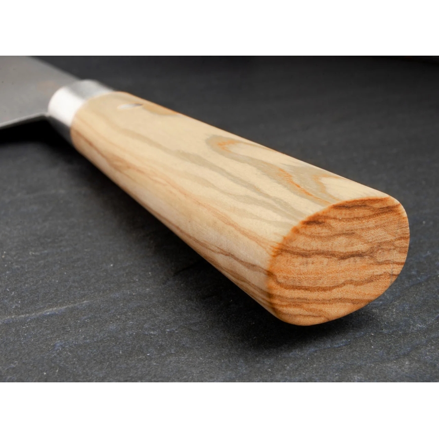 Böker - damastni kuhinjski nož DAMAST OLIVE 21,2 cm, ročaj iz olivnega lesa