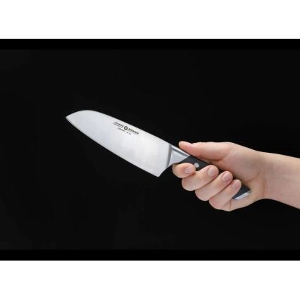 Böker - Kuhinjski santoku nož FORGE, 16 cm, v črni barvi