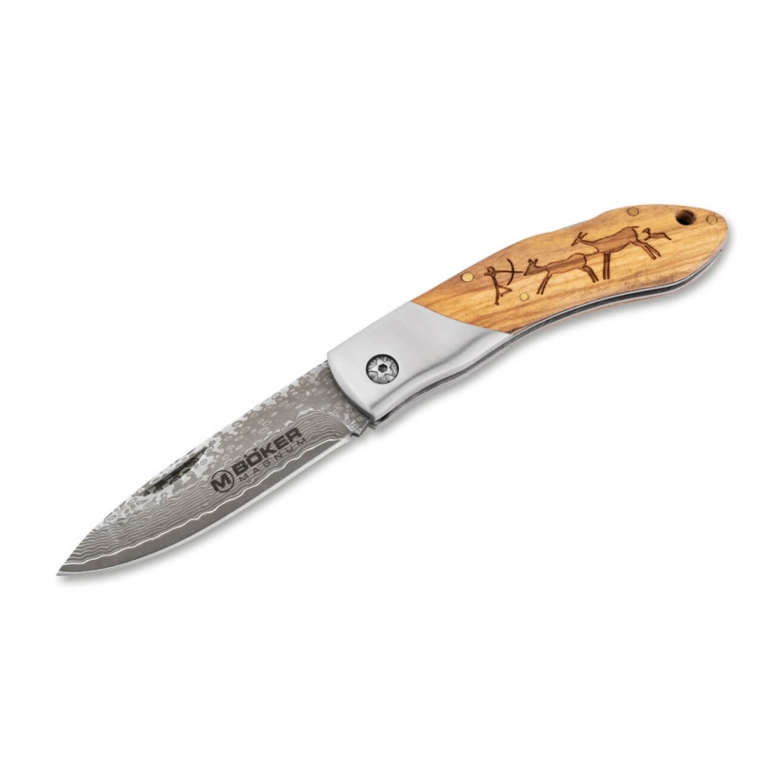 Böker - Žepni nož iz damaščanskega jekla Magnum Caveman 19,4 cm