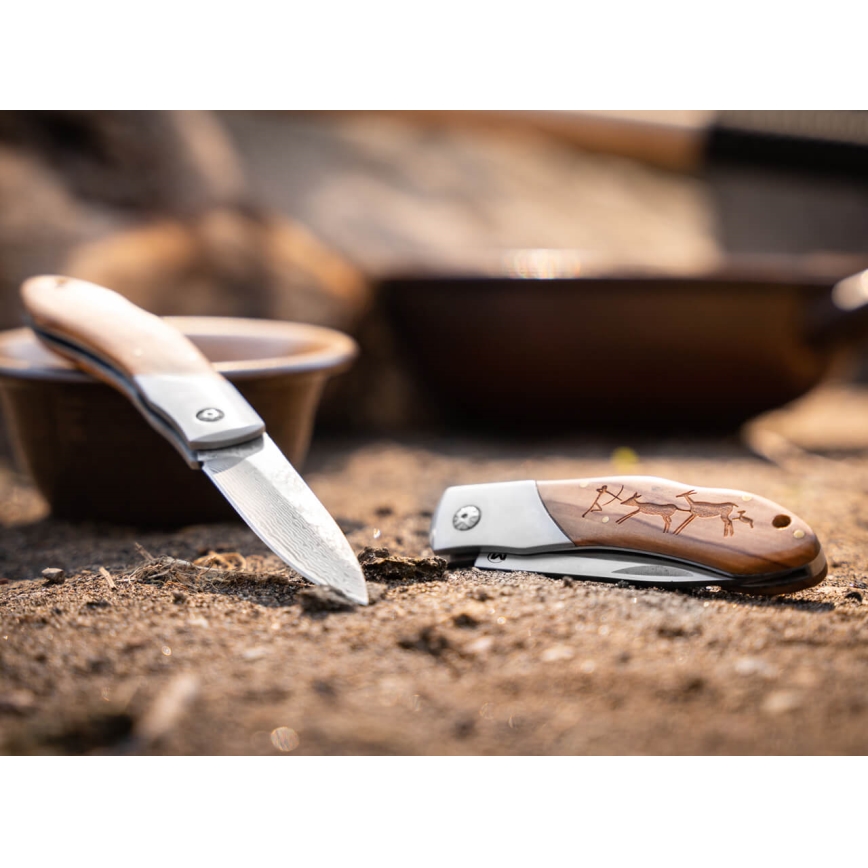 Böker - Žepni nož iz damaščanskega jekla Magnum Caveman 19,4 cm
