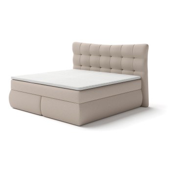 Boxspring postelja s vzmetnico in dodatnim ležiščem SOFIA 180x200 cm bež