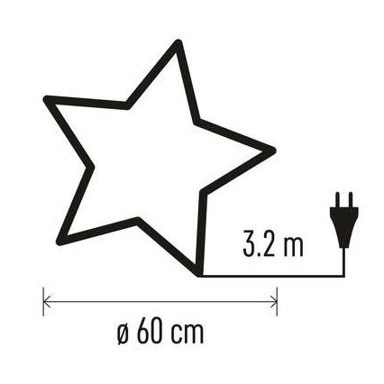 Božična dekoracija 1xE14/25W/230V pr. 60 cm zlata