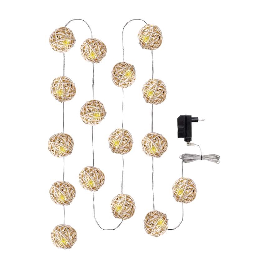 Božični okrasek notranji IP20 CHAIN 3m 16xLED/1,2W/230V