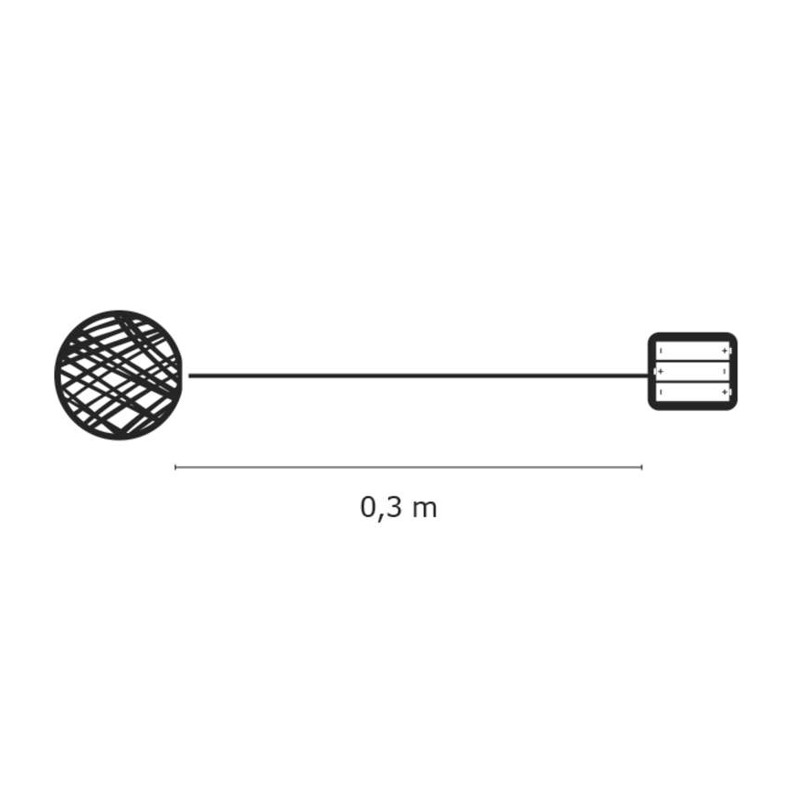 Božični okrasek notranji IP20 XMAS 20xLED/2W/4,5V