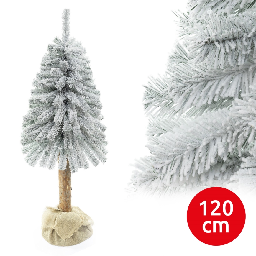 Božično drevo na stojalu NATURAL WITH SNOW 120 cm jelka