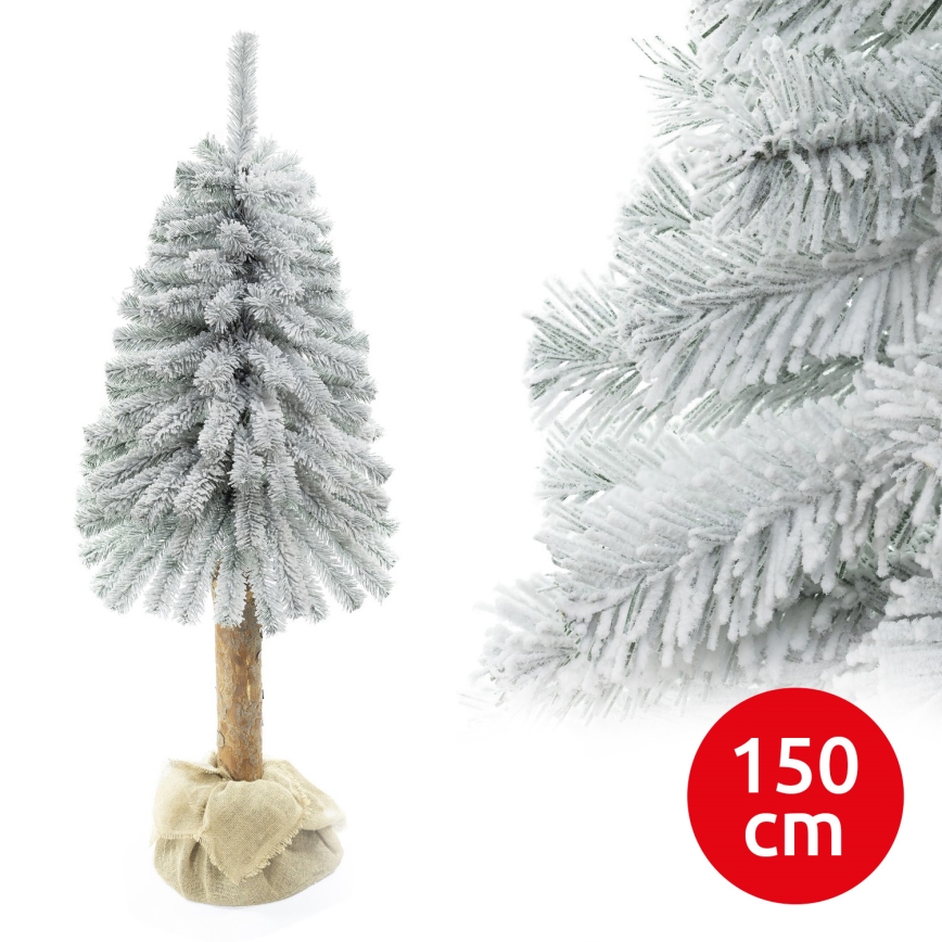Božično drevo na stojalu NATURAL WITH SNOW 150 cm jelka