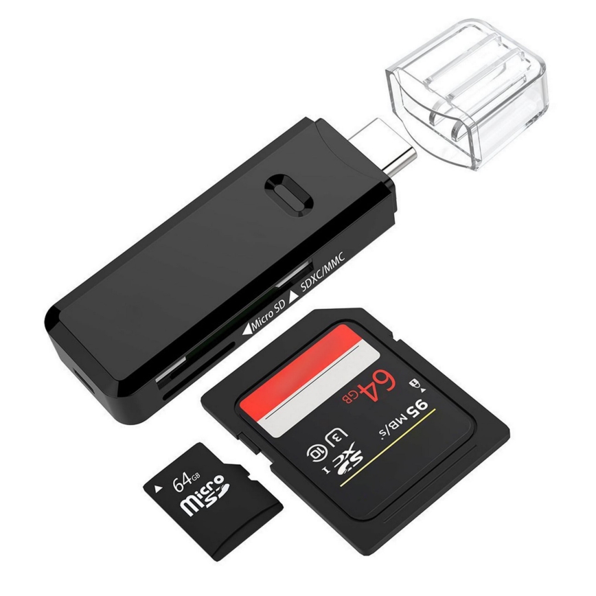 Bralnik kartic MicroSD SDXC MMC s konektorjem USB-C