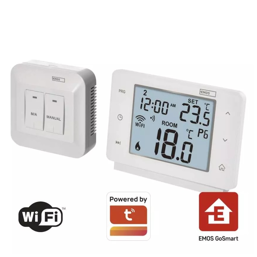 Brezžični digitalni termostat GoSmart 230V/16A Wi-FI Tuya
