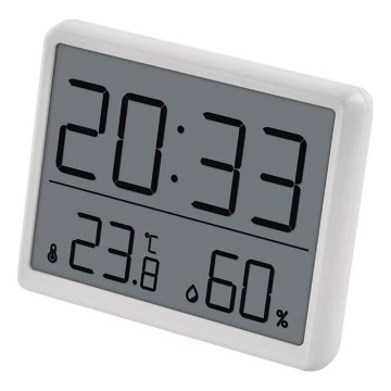 Brezžični termometer z merilcem vlage 1xCR2032 bela
