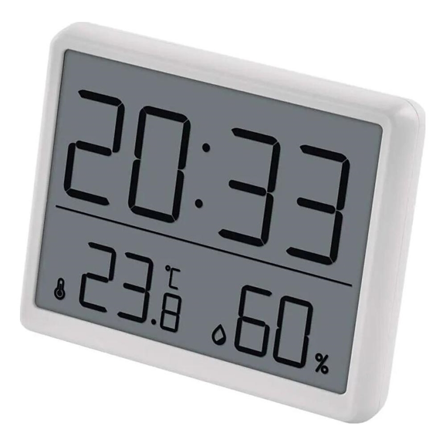 Brezžični termometer z merilcem vlage 1xCR2032 bela