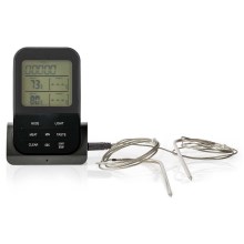 Brezžični termometer za meso z LCD zaslonom in časovnikom 0-250 °C