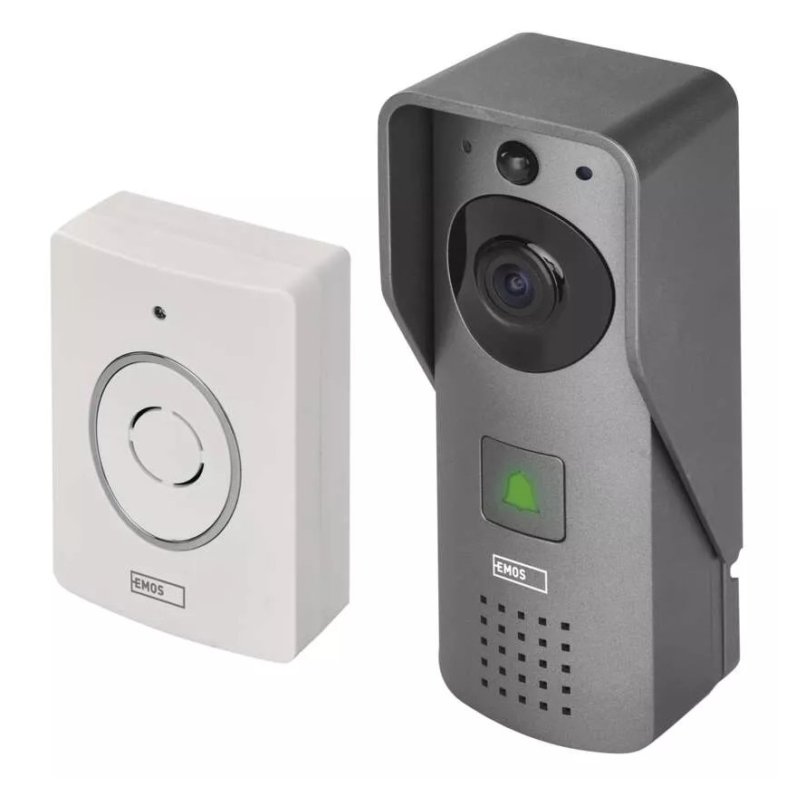 Brezžični video zvonec s senzorjem gibanja GoSmart 12V 3xAA IP44 Wi-Fi Tuya