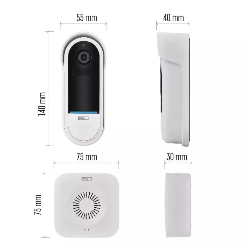 Brezžični video zvonec s senzorjem gibanja GoSmart 5V 3xAA IP65 Wi-Fi Tuya