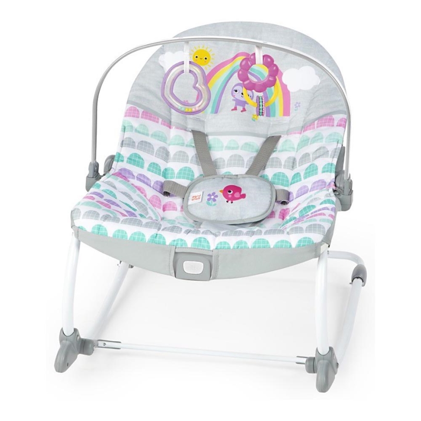 Bright Starts - Otroški vibrajoči ležalnik ROSY RAINBOW 1xLR14