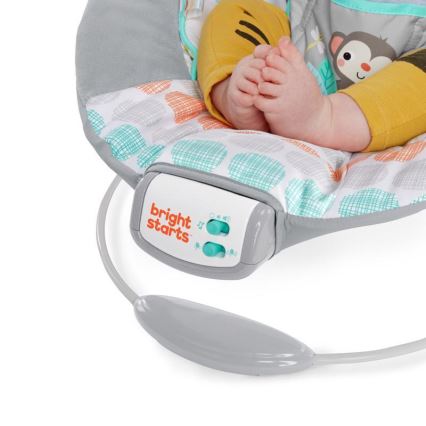 Bright Starts - Otroški vibrirajoči ležalnik z melodijo WHIMSICAL WILD 3xLR14