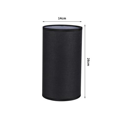 Brilagi - Abažur za namizno svetilko TABLON E27, premer 14 cm, v črni barvi