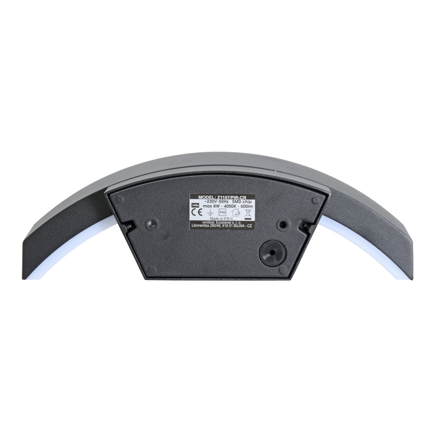 Brilagi - LED zunanja stenska svetilka s senzorjem ARCELO LED/8W/230V IP54