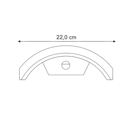 Brilagi - LED zunanja stenska svetilka s senzorjem ARCELO LED/8W/230V IP54