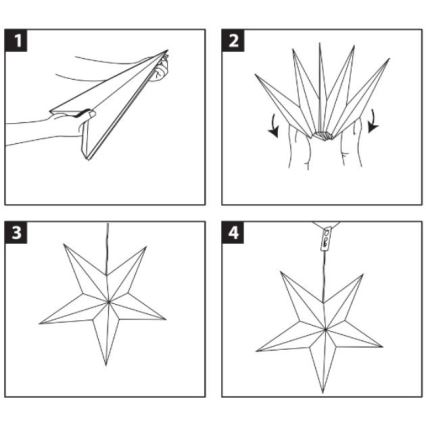 Brilagi - Božična LED dekoracija LED/2xAA 70 cm zvezda