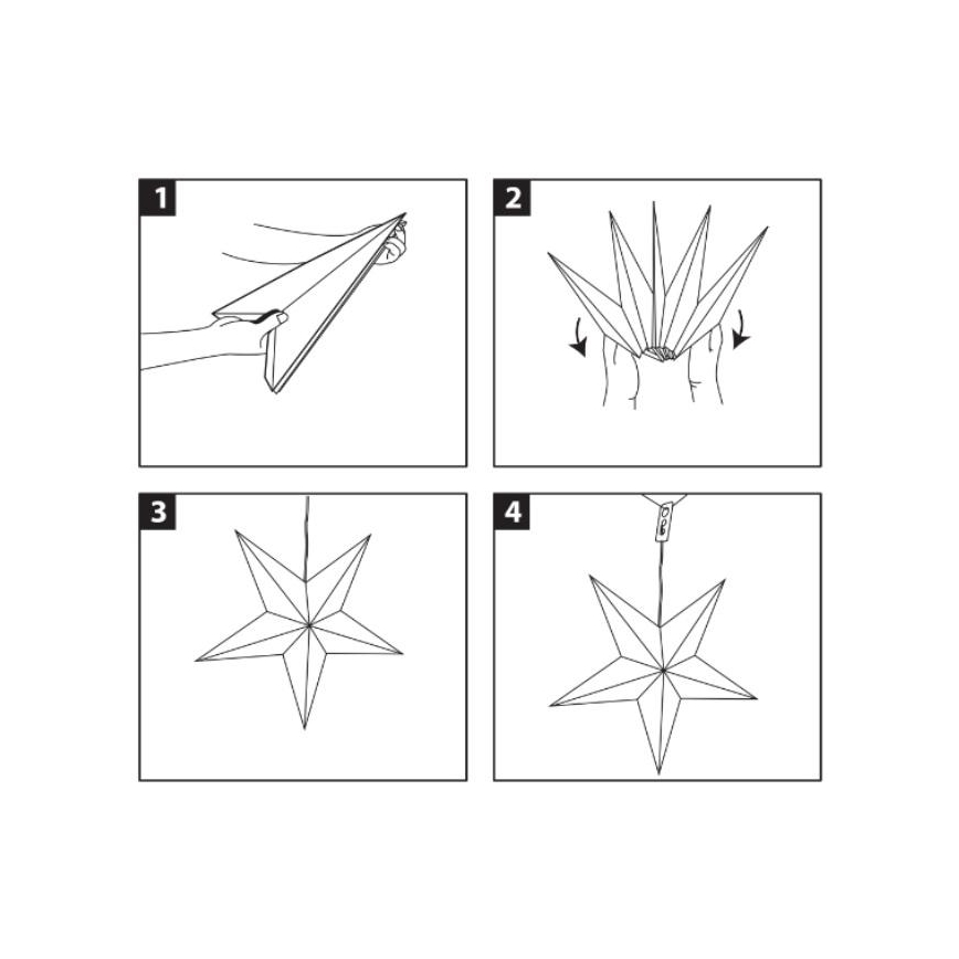 Brilagi - Božična LED dekoracija LED/2xAA 70 cm zvezda