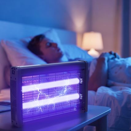 Brilagi - Električni lapač insektov 2xUV/10W/230V 60 m2 črna