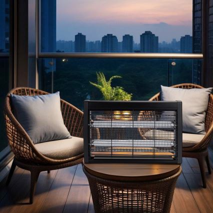 Brilagi - Električni lapač žuželk 2xUV/18W/230V 100 m2 črna