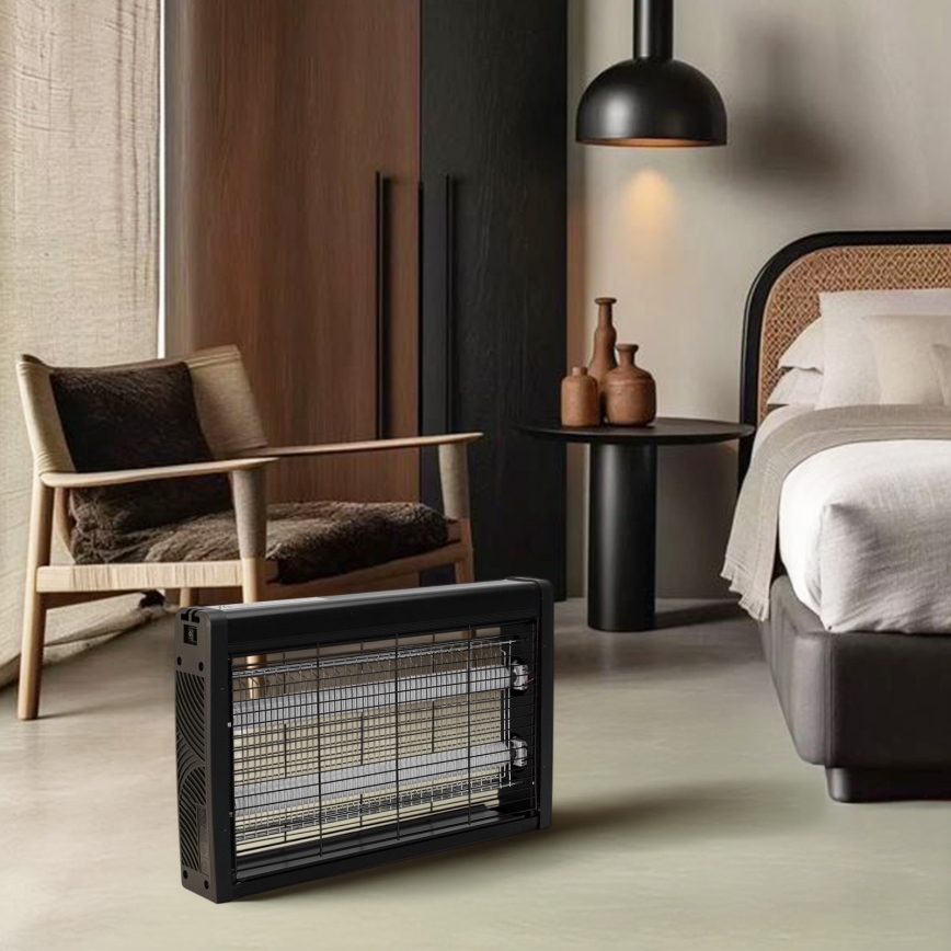 Brilagi - Električni lapač žuželk 2xUV/18W/230V 100 m2 črna