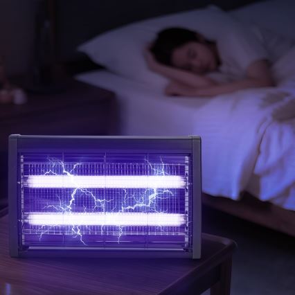 Brilagi - Električni lapač žuželk 2xUV/18W/230V 100 m2 črna