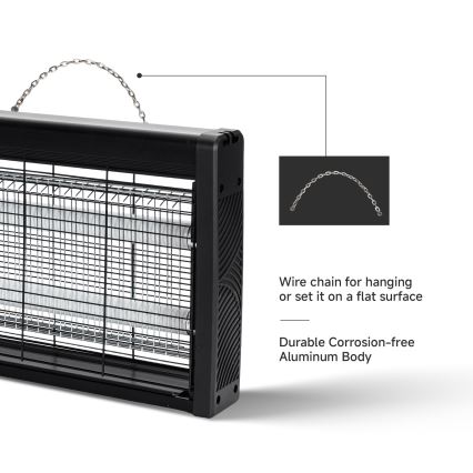 Brilagi - Električni lapač žuželk 2xUV/18W/230V 100 m2 črna
