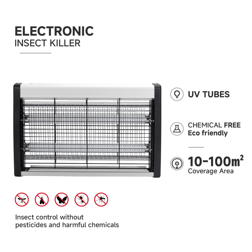Brilagi - Električni lovilec insektov 2xUV/20W/230V 100 m2