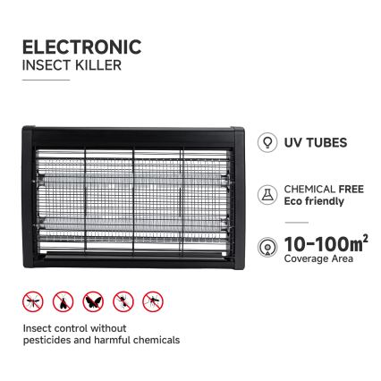 Brilagi - Električni lovilec mrčesa 2xUV/20W/230V za 100 m2