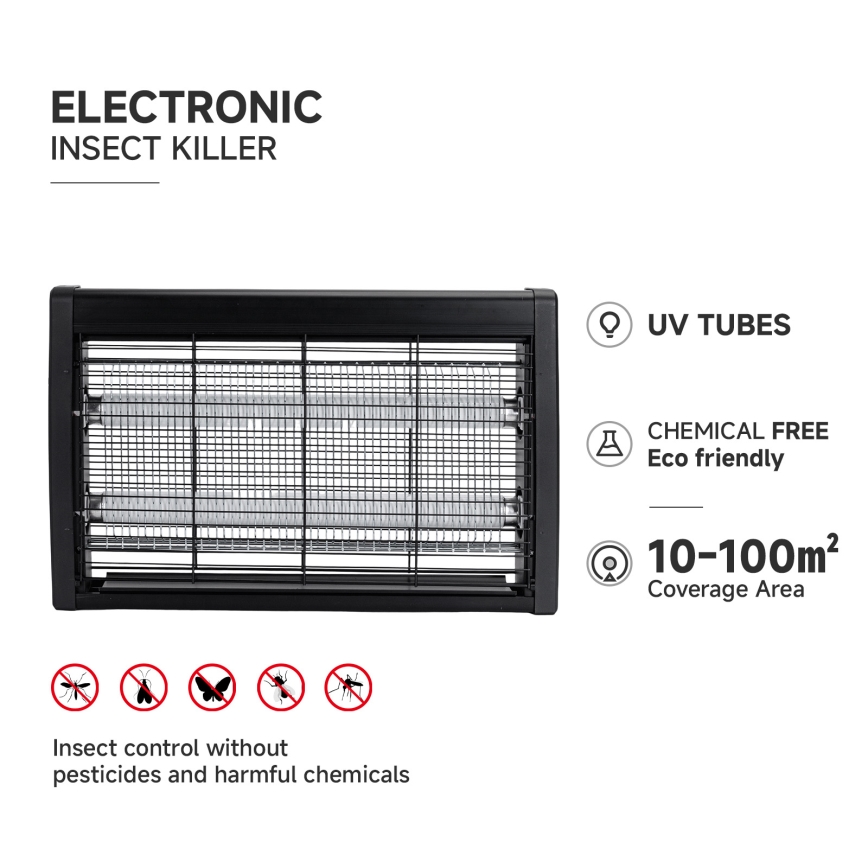 Brilagi - Električni lovilec mrčesa 2xUV/20W/230V za 100 m2