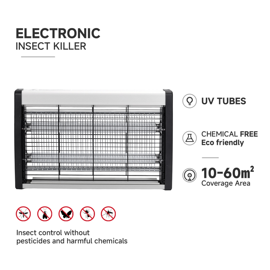 Brilagi - Električni lovilec žuželk 2xUV/10W/230V 60 m2