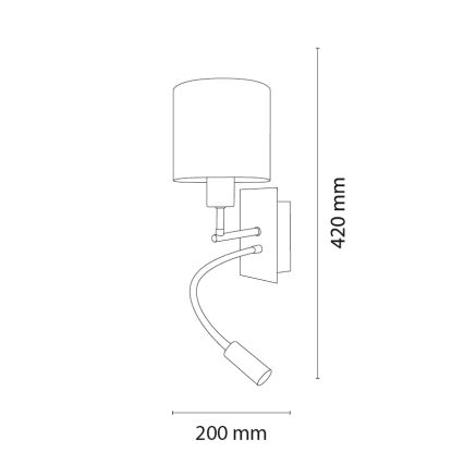 Brilagi - LED otroška fleksibilna stenska svetilka BOBO 1xE27/25W/230V + LED/3W črna/bela/roza/baletke