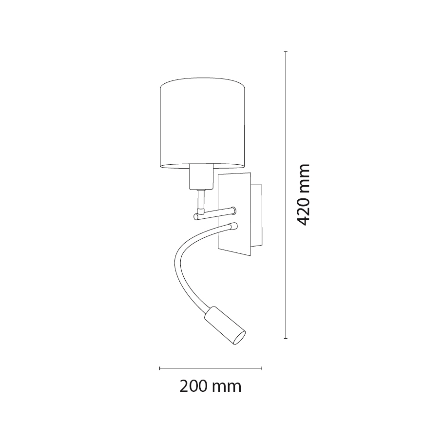 Brilagi - LED otroška fleksibilna stenska svetilka BOBO 1xE27/25W/230V + LED/3W črna/bela/roza/baletke