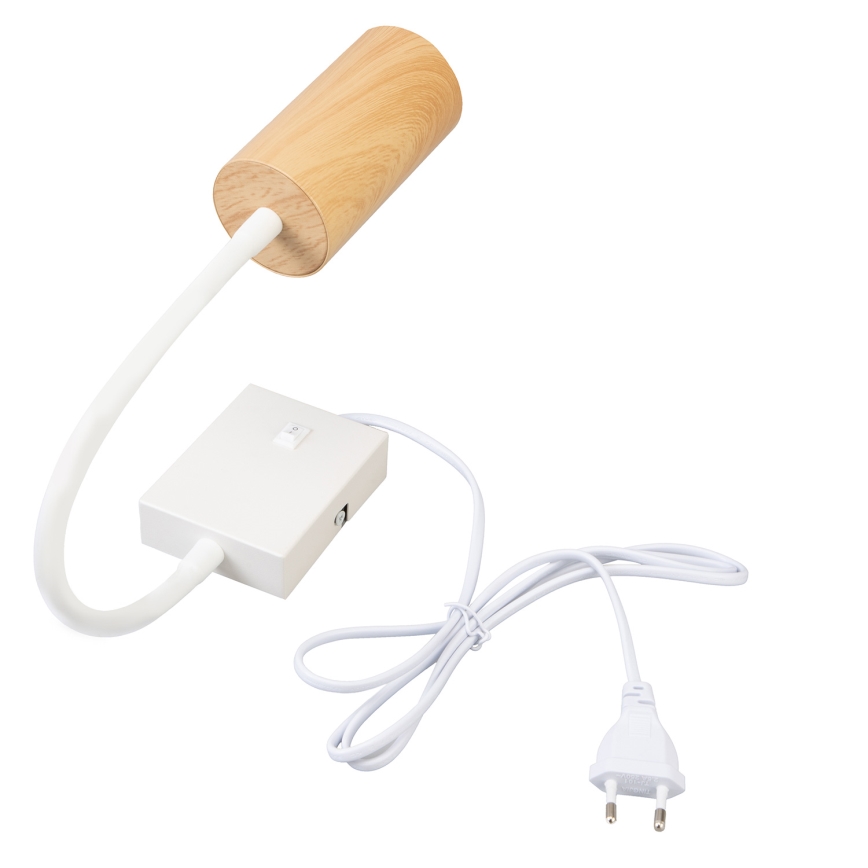 Brilagi - Fleksibilna stenska svetilka SELE 1xGU10/30W/230V bela/hrastov dekor