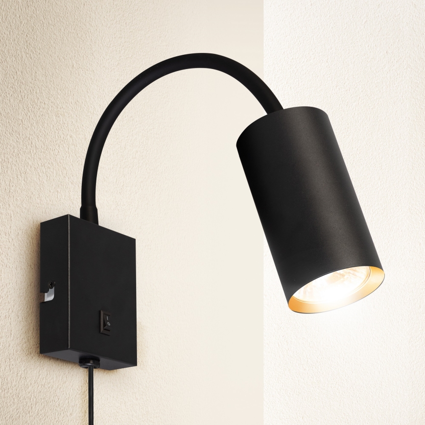 Brilagi - Fleksibilna stenska svetilka SELE 1xGU10/30W/230V črna/zlata